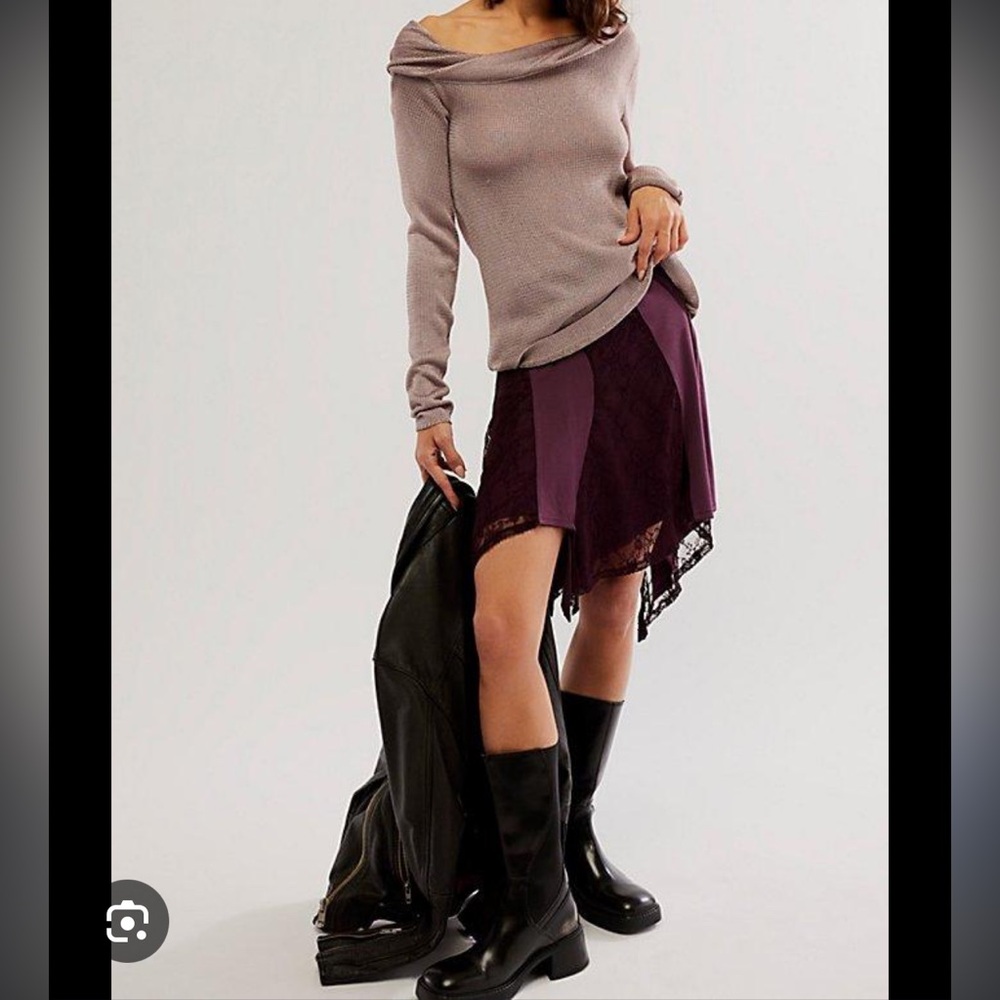 Free People Dreamcatcher Skirt - vintage wine